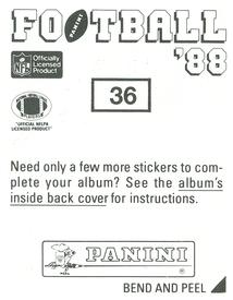 1988 Panini Stickers #36 Bob Golic Back