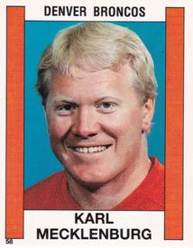 1988 Panini Stickers #58 Karl Mecklenburg Front