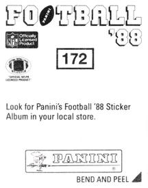 1988 Panini Stickers #172 Thomas Everett Back