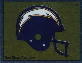1988 Panini Stickers #182 San Diego Chargers Helmet Front