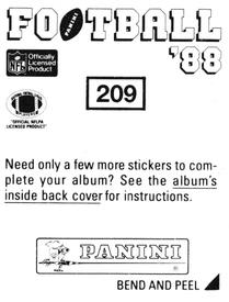1988 Panini Stickers #209 Bobby Joe Edmonds Back