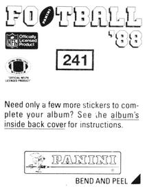 1988 Panini Stickers #241 Mike Gann Back