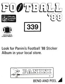 1988 Panini Stickers #339 Morten Andersen Back