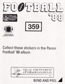 1988 Panini Stickers #359 Lionel Manuel Back
