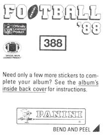 1988 Panini Stickers #388 Niko Noga Back