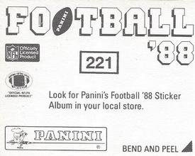 1988 Panini Stickers #221 Morten Andersen / Vai Sikahema Back