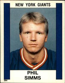 1988 Panini Stickers #364 Phil Simms Front