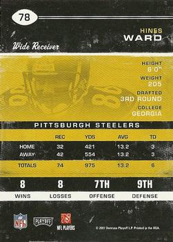 2007 Playoff Contenders #78 Hines Ward Back