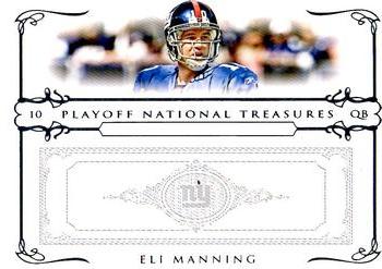 2007 Playoff National Treasures #5 Eli Manning Front
