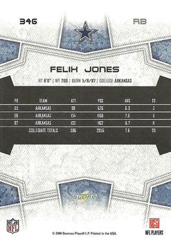 2008 Score #346 Felix Jones Back