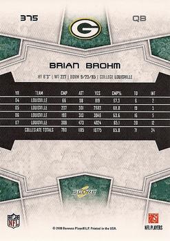 2008 Score #375 Brian Brohm Back
