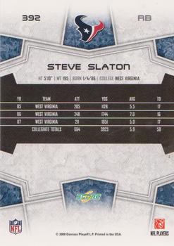 2008 Score #392 Steve Slaton Back
