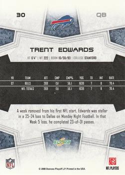 2008 Score #30 Trent Edwards Back