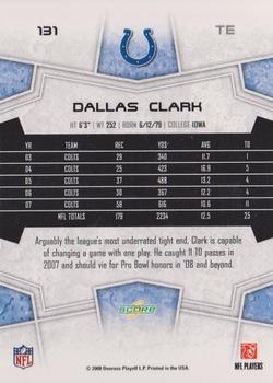 2008 Score #131 Dallas Clark Back