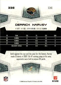2008 Score #338 Derrick Harvey Back
