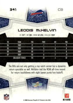 2008 Score #341 Leodis McKelvin Back