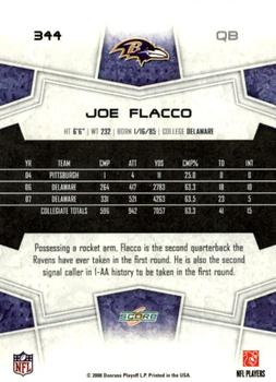 2008 Score #344 Joe Flacco Back