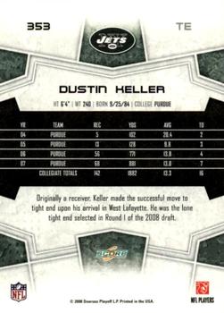 2008 Score #353 Dustin Keller Back