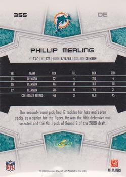 2008 Score #355 Phillip Merling Back