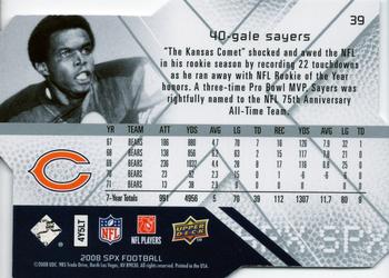 2008 SPx #39 Gale Sayers Back