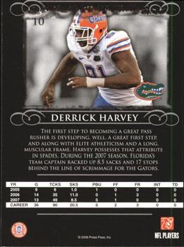 2008 Press Pass Legends #10 Derrick Harvey Back