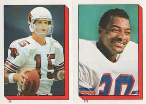 1986 Topps Stickers #28 / 178 Neil Lomax /  Louis Wright Front