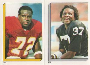 1986 Topps Stickers #109 / 259 Dexter Manley / Lester Hayes Front