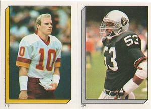 1986 Topps Stickers #110 / 260 Jay Schroeder / Rod Martin Front