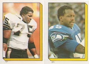 1986 Topps Stickers #121 / 271 Bruce Clark / Kenny Easley Front