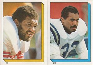 1986 Topps Stickers #68 / 218 Dwaine Board / Randy McMillan Front
