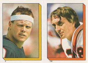 1986 Topps Stickers #8 / 158 Jim McMahon / Cris Collinsworth Front
