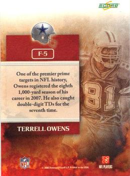 2008 Score - The Franchise #F-5 Terrell Owens Back