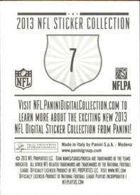 2013 Panini Stickers #7 C.J. Spiller Back