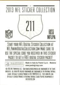 2013 Panini Stickers #211 Miles Burris Back