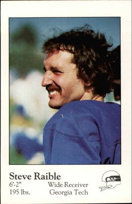 1980 Seattle Seahawks Police #9 Steve Raible Front