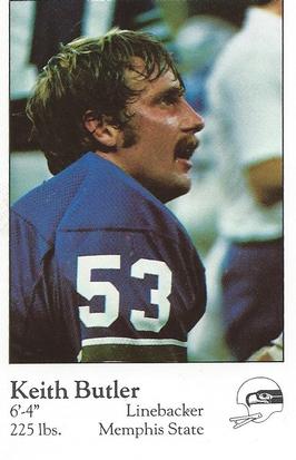 1980 Seattle Seahawks Police #16 Keith Butler Front