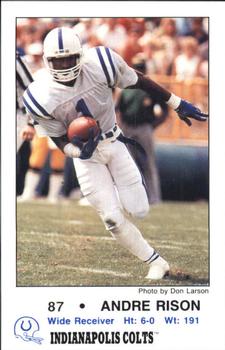 1989 Indianapolis Colts Police #3 Andre Rison Front