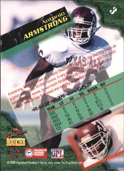 1995 Signature Rookies  #3 Antonio Armstrong Back