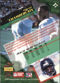 1995 Signature Rookies  #17 Byron Chamberlain Back