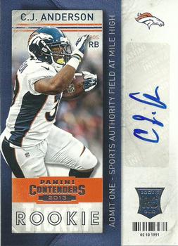 2013 Panini Contenders #116 C.J. Anderson Front