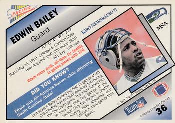 1991 Pacific Oroweat Seattle Seahawks #36 Edwin Bailey Back