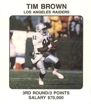 1989 Franchise Game #NNO Tim Brown Front