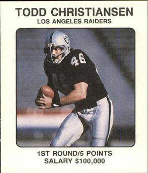 1989 Franchise Game #NNO Todd Christensen Front