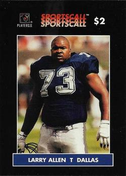 1996 Sportscall Phone Cards #287 Larry Allen Front