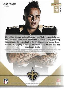 2013 Panini Absolute - Rookie Premiere Materials Autographs Jumbo Jersey Number #218 Kenny Stills Back