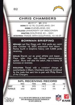 2008 Bowman #82 Chris Chambers Back