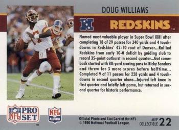 1990 Pro Set - Super Bowl MVP Collectibles #22 Doug Williams Back