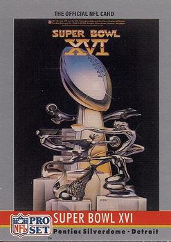 1990 Pro Set - Super Bowl Collectibles #16 Super Bowl XVI Front