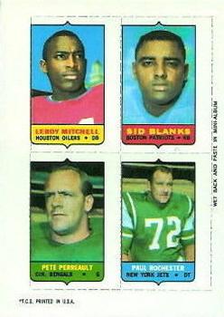 1969 Topps - Four-in-One #NNO Leroy Mitchell / Sid Blanks / Pete Perreault / Paul Rochester Front