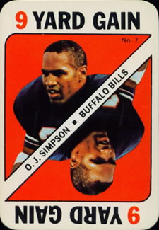 1971 Topps - Game Inserts #7 O.J. Simpson Front